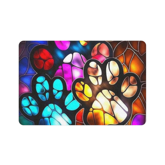 Stained Glass Pet Food Mat