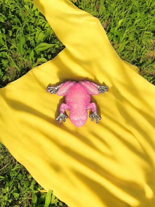 Pink Resin Frog